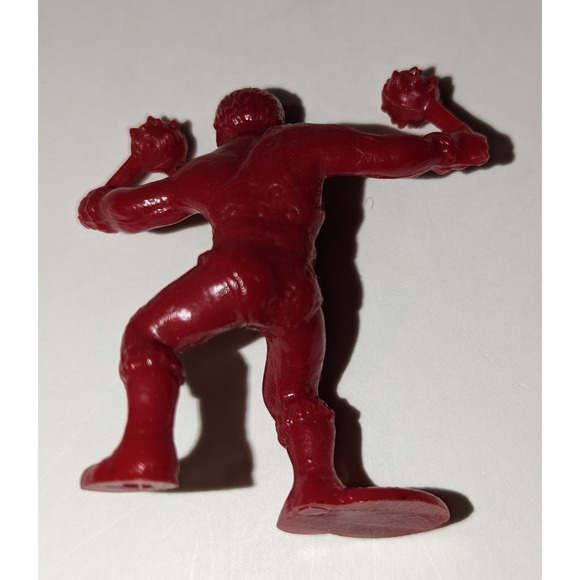 Lot Vintage Waxy Plastic Barbarian Army Men Figures Red Green Yellow Rare - Picture 12 of 15